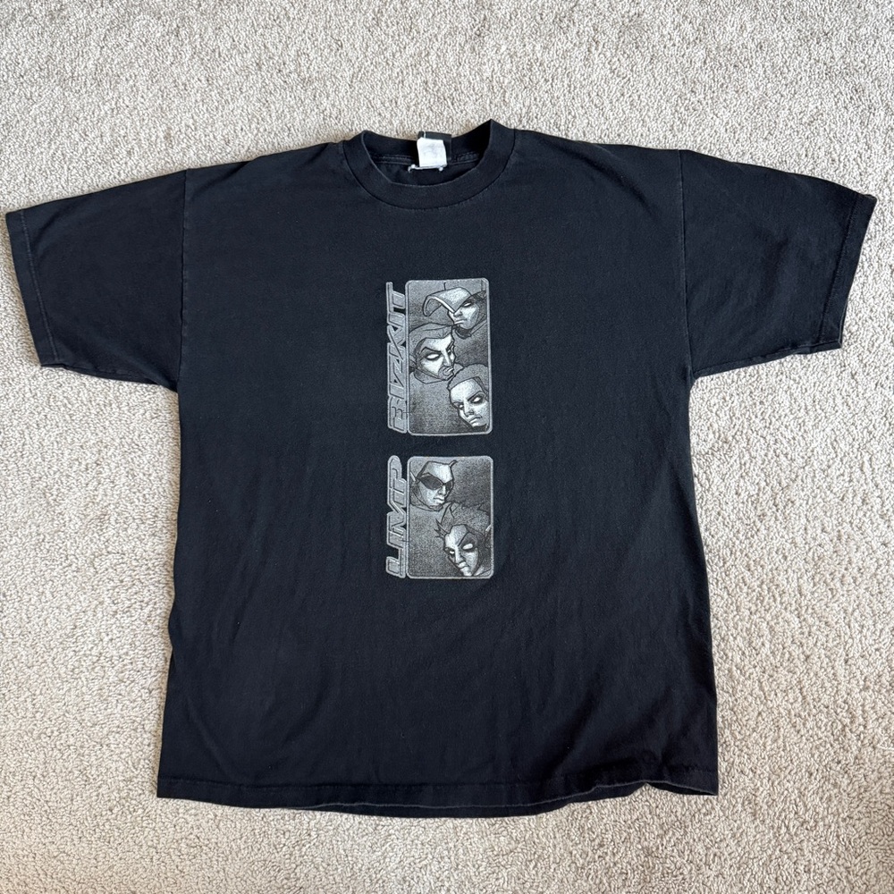 Vintage 90s Limp Bizkit Cartoon Band Members Tee XL Giant Tag Nu Metal